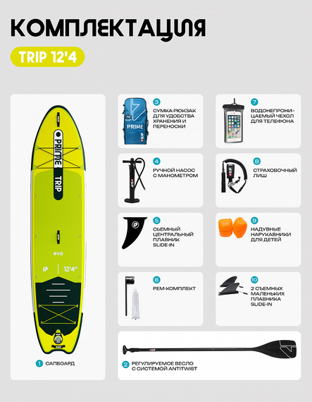 25 SUP PRIME 12'4*33"*6" TRIP yellow