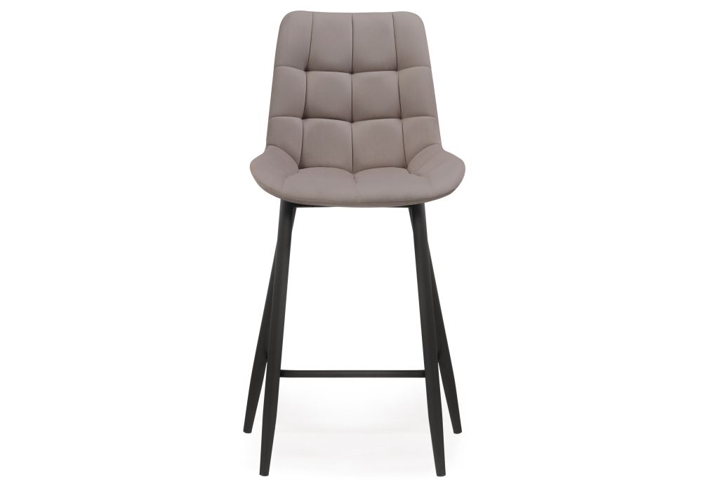 Полубарный стул Алст велюр латте / черный