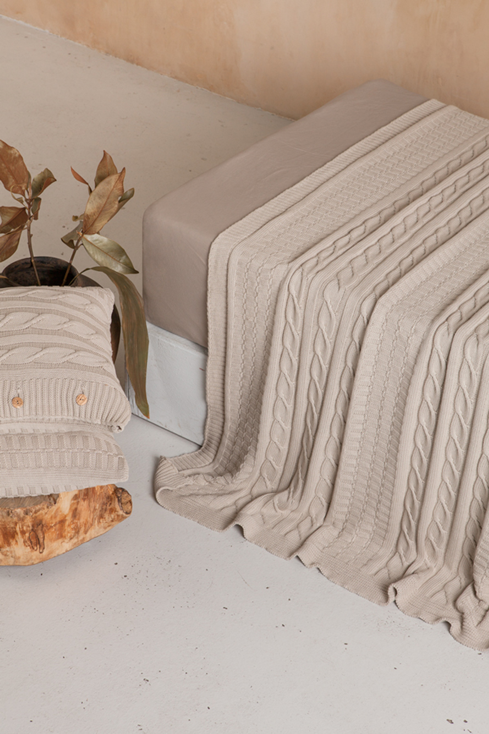 Плед 200х220 Luxberry Lux 233 пыльно-жемчужная