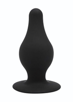 Черный анальный стимулятор DUAL DENSITY PLEASURE PLUG L - 10,2 см. (Цвет: черный)