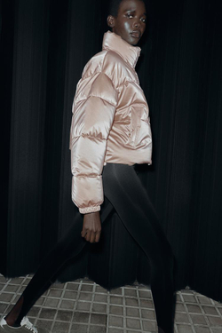 ZARA АНОРАК WATER REPELLENT WINDPROOF С БЛЕСТЯЩИМ ЭФФЕКТОМ, КАВА