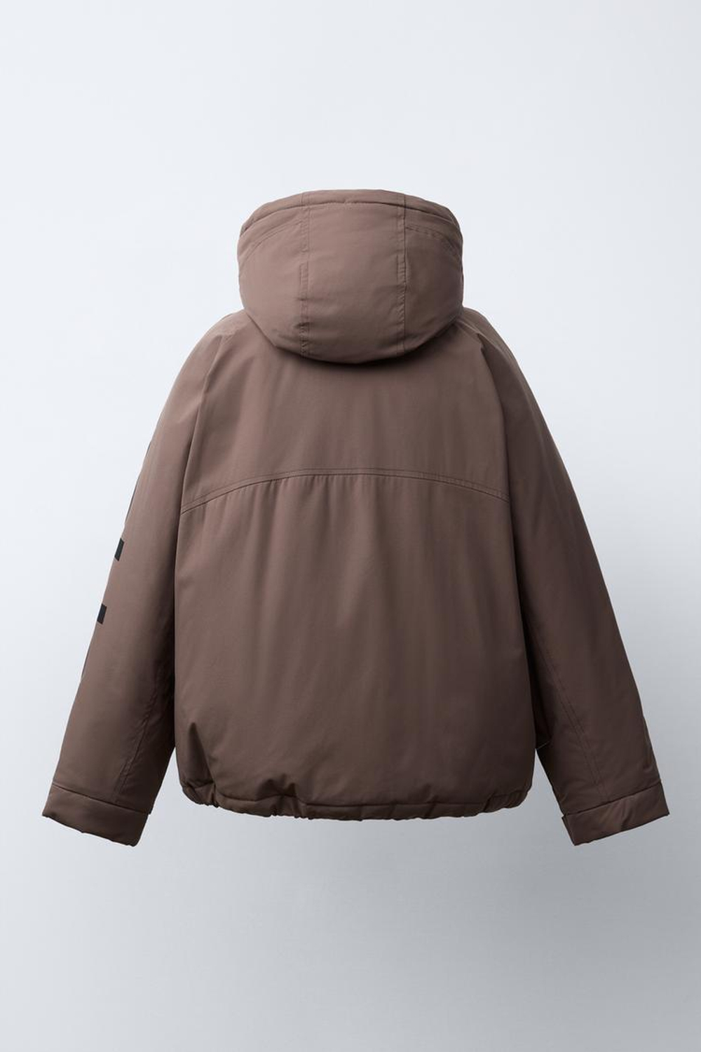 ZARA СТЕГАНАЯ КУРТКА НА МОЛНИИ, СЕРО-КОРИЧНЕВЫЙ