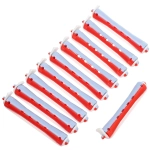 Бигуди пластмассовые-коклюшки 10шт, d=11мм (красный-голубой)