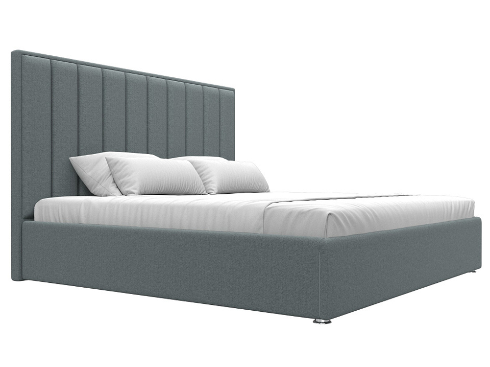 Кровать интерьерная Афродита 200, Амур 07 серый, Рогожка, 123060