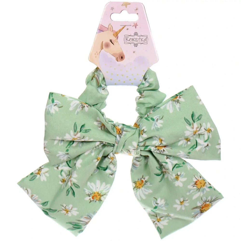 Резинка для волос «ПЕРСЕЯ», ромашки, микс 6 цветов, d-8,5см (подвес Кокетка Единорог)