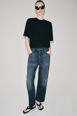 ZARA ДЖИНСЫ ZW COLLECTION LOOSE С НИЗКОЙ ПОСАДКОЙ, СИНИЙ