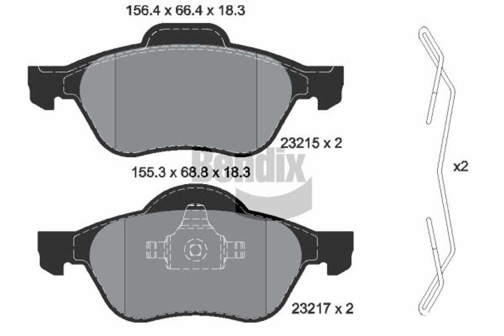 BENDIX Braking - BPD1304-BEN - Brake Pad Set, disc brake