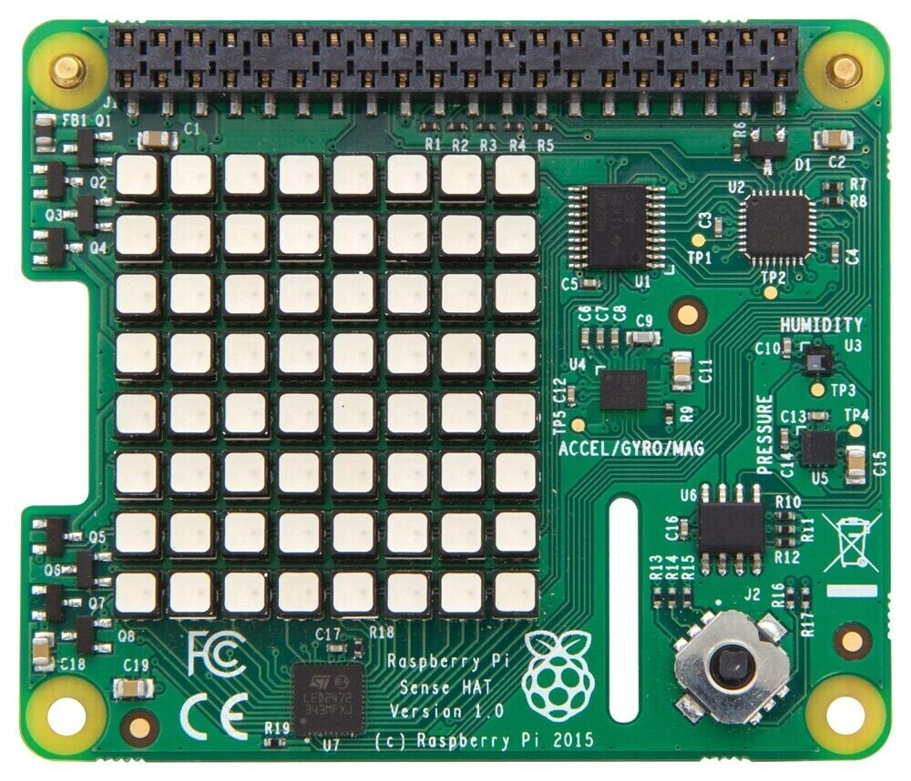 Sense HAT для Raspberry Pi zero/2B/3B/3B+/4B