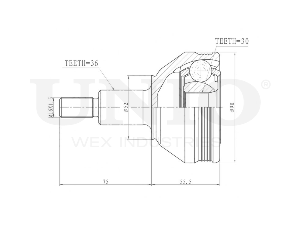 ШРУС внешний UNIO CVJ-20017
