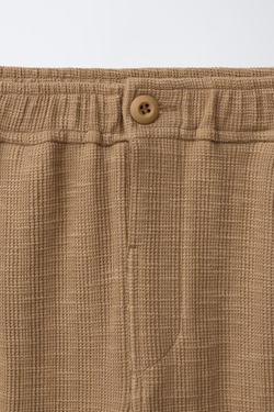 ZARA БРЮКИ ИЗ РЕЛЬЕФНОЙ ТКАНИ, КАРАМЕЛЬНЫЙ