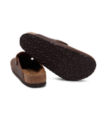 Шлепанцы кожаные boston leoi habana Birkenstock - коричневый(860131)