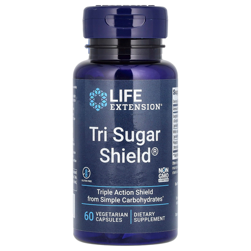 Life Extension, Tri Sugar Shield, 60 вегетарианских капсул