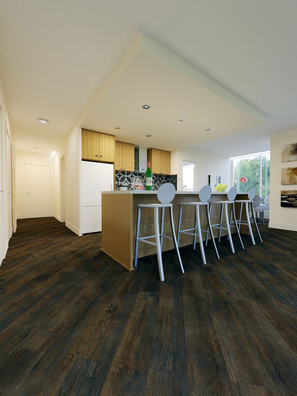 Виниловый пол FineFloor Light FF-1372 Дуб Берген