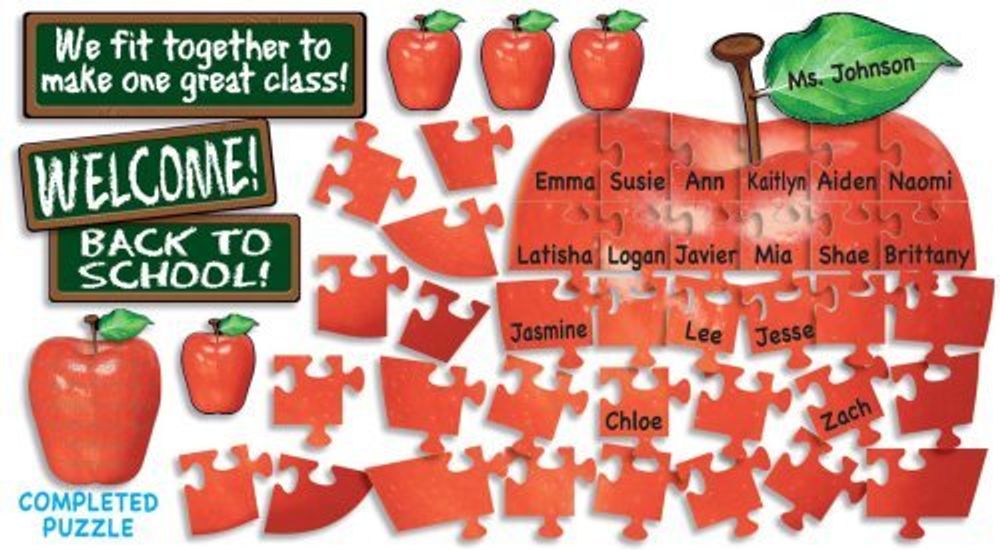 Welcome! Apple Puzzle Bulletin Board (46 pieces)
