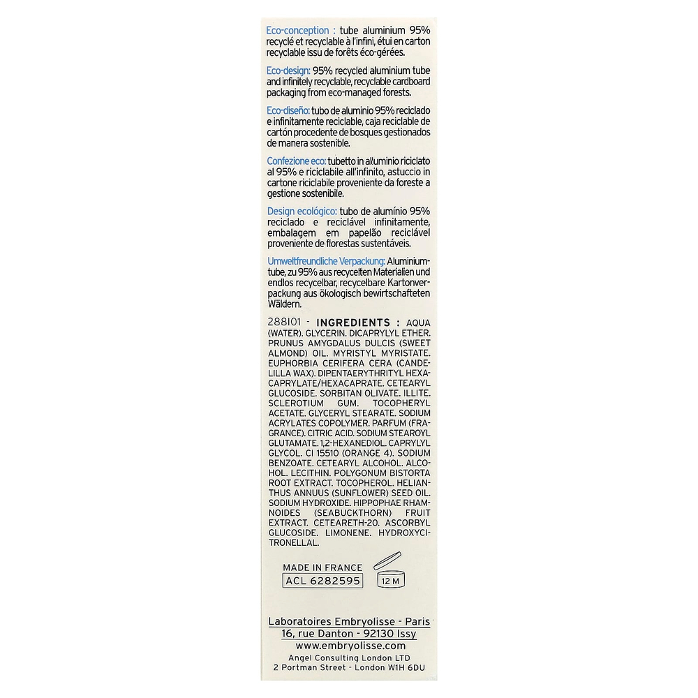Embryolisse, увлажняющий крем, для нормальной и сухой кожи, 40 мл (1,35 жидк. унции)