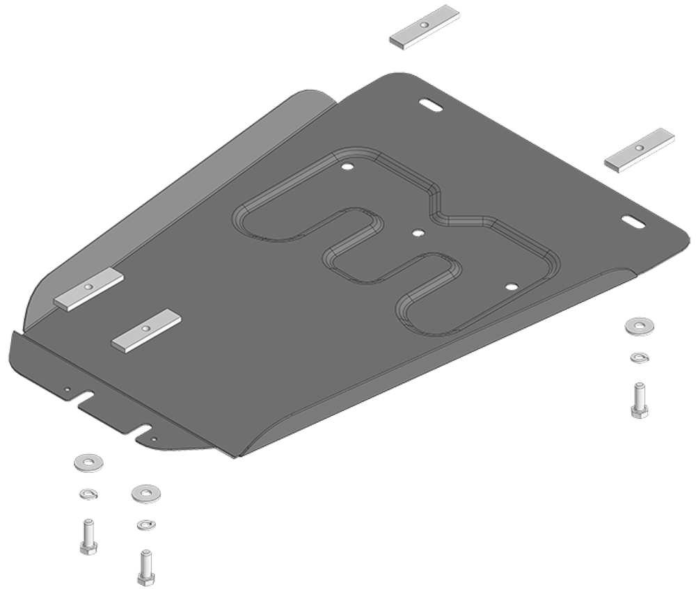Защита КПП. 2 мм, Сталь. для Jac T9 2024-н.в., Motodor.78317