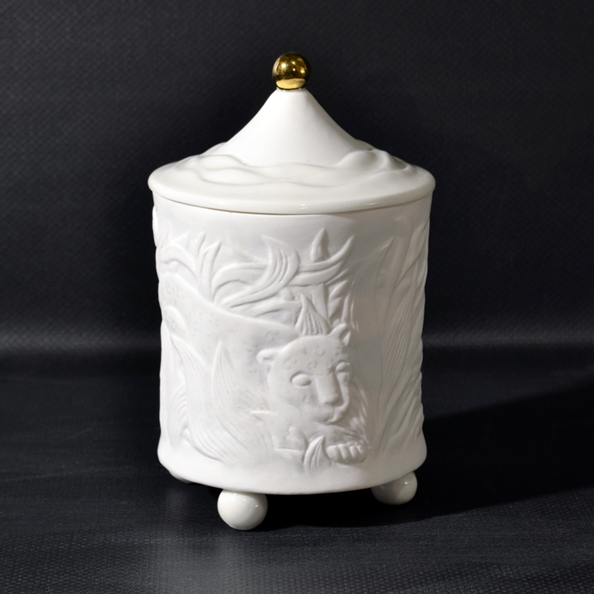 🌸 фарфоровый подсвечник со свечой Джунгли — Leoleo handmade — 8 марта у Феи