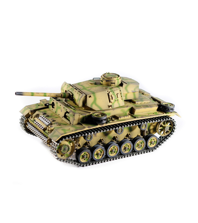 Р/У танк Taigen 1/16 Panzerkampfwagen III (Германия) дым, свет (для ИК боя) V3 2.4G RTR камуфляж