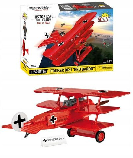 Конструктор пластиковый Cobi Fokker Dr.1 Red Baron - Фоккер ДР.1 Красный барон - 174эл. - Коби 2926