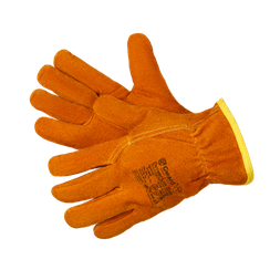 Перчатки Gward Driver Lux Zima утепленные из спилка оранжевого цвета