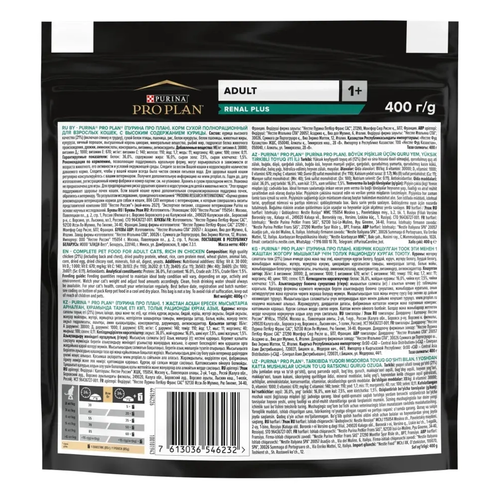 Pro plan cat adult сухой корм для взрослых кошек с курицей - 400 г