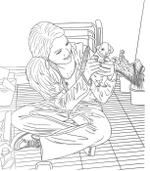 Lovely Dogs. Coloring book