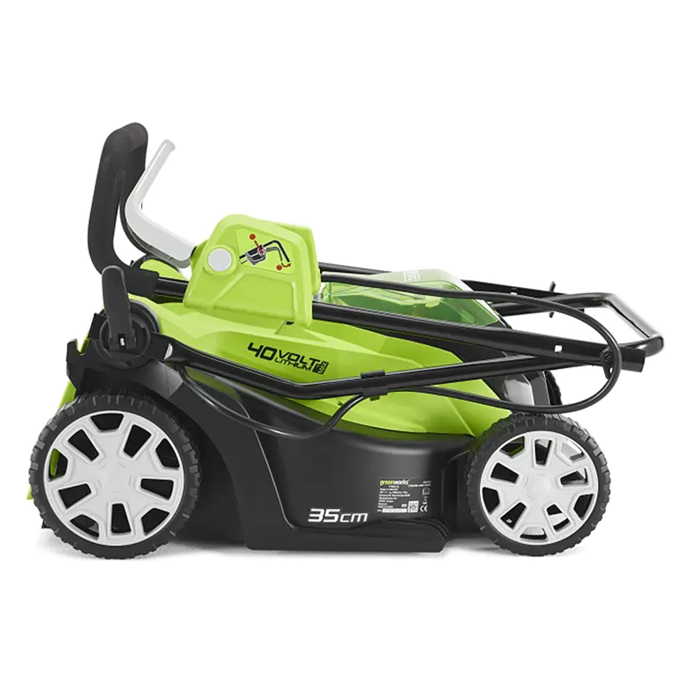 Аккумуляторная газонокосилка Greenworks G40LM35K8 40В (1 x 8 Ач, Быстрое ЗУ) нож 35 см, 2501907U8F
