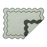 Салфетка под приборы с контрастным кантом зеленого цвета из коллекции trendy ruffles, 35х45 см