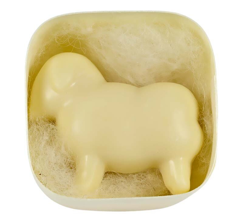 Мыло из овечьего молока Saling, белые овечки в деревянной коробке