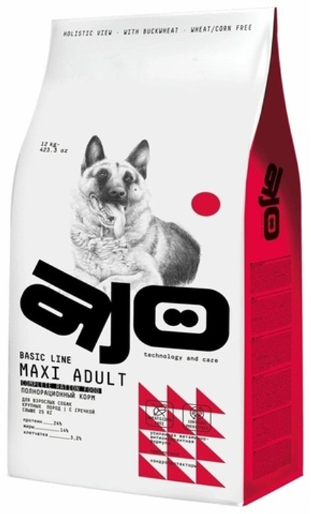 AJO Dog Maxi Adult для взрослых собак крупных пород 12 кг