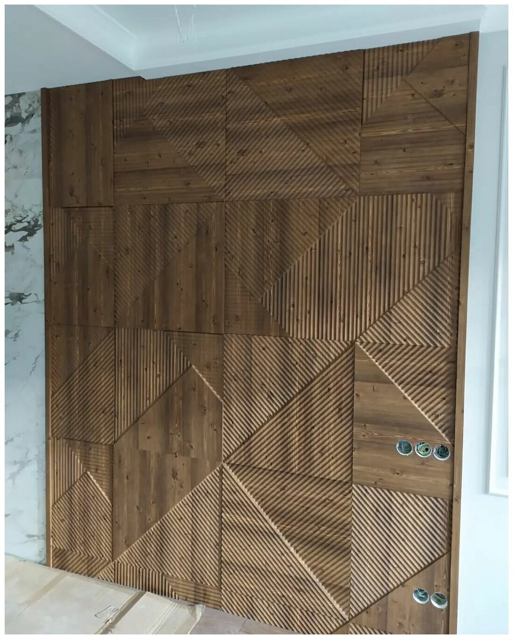 Стеновые 3D панели из наногипса в ламинации 60х60см