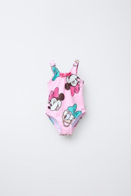 ZARA КУПАЛЬНИК С ПРИНТОМ MINNIE MOUSE AND DAISY © DISNEY, РОЗОВЫЙ