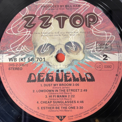 Винтажная виниловая пластинка LP ZZ Top Deguello (Germany 1979)