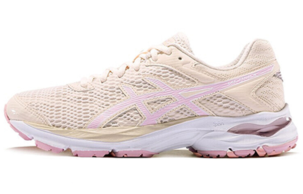 Asics Gel-Flux 4 solid color comfortable fabric, wear-resistant, shock-absorbing, breathable, low-cut casual running shoes, women's powder