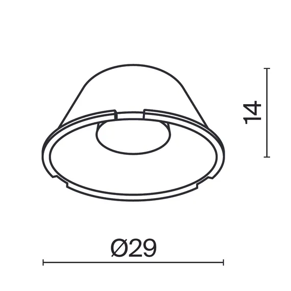 Линза 29 мм D 24° Technical lensd29-24