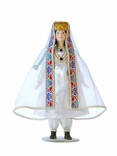Кукла коллекционная девушка в свадебном наряде. Таджикистан