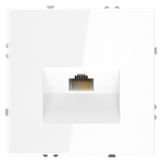 Розетка компьютерная встраиваемая VOLTUM S70 RJ45 кат.6, (белый глянцевый)