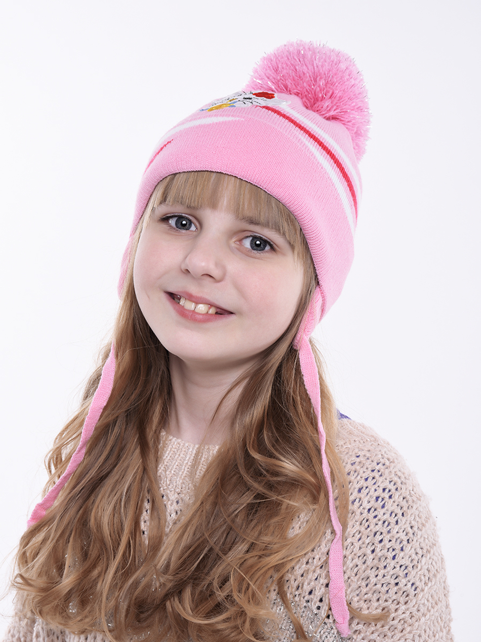 Шапка для девочки на иск. меху