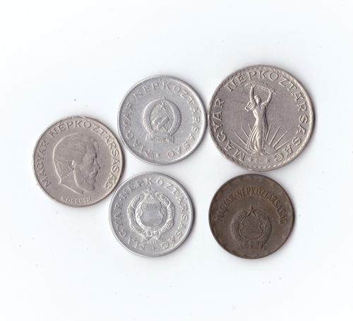 Набор монет. Венгрия 5 шт. 1949-76 гг. 1,2,5,10 форинтов. XF-UNC