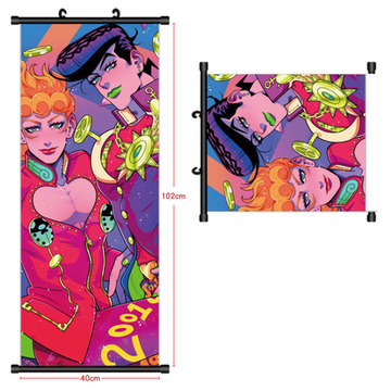 Гобелен "Невероятные приключения ДжоДжо - Джорно Джованна и Джоске Хигашиката"