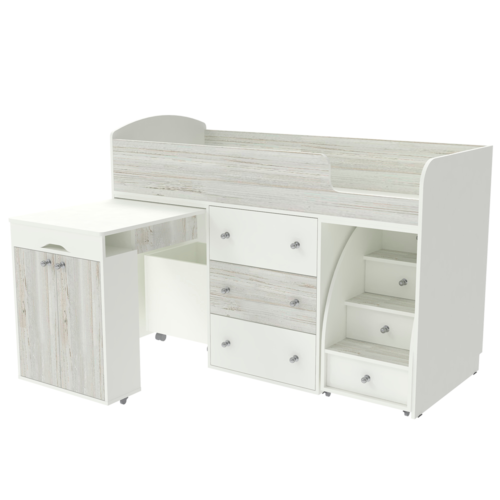 Кровать-чердак КарИВи Малыш Белый  Винтерберг