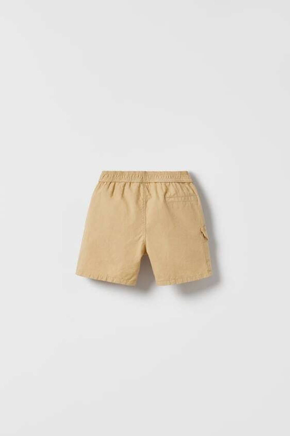 ZARA ШОРТЫ-КАРГО ИЗ ПОПЛИНА, ВАНИЛЬНЫЙ