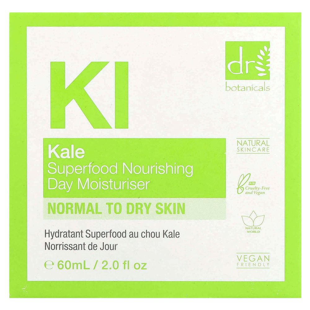 Dr. Botanicals, Питательное дневное увлажняющее средство Kale Superfood, для нормальной и сухой кожи, 60 мл (2 жидк. Унции)