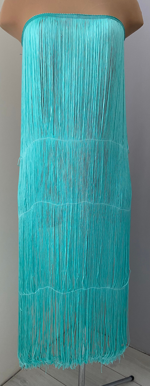 Бахрома 100см полиэстер, цвет Лазурный