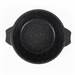 Кастрюля алюминий, антиприг, 3 л, с крыш, Мечта, Гранит black, 43802