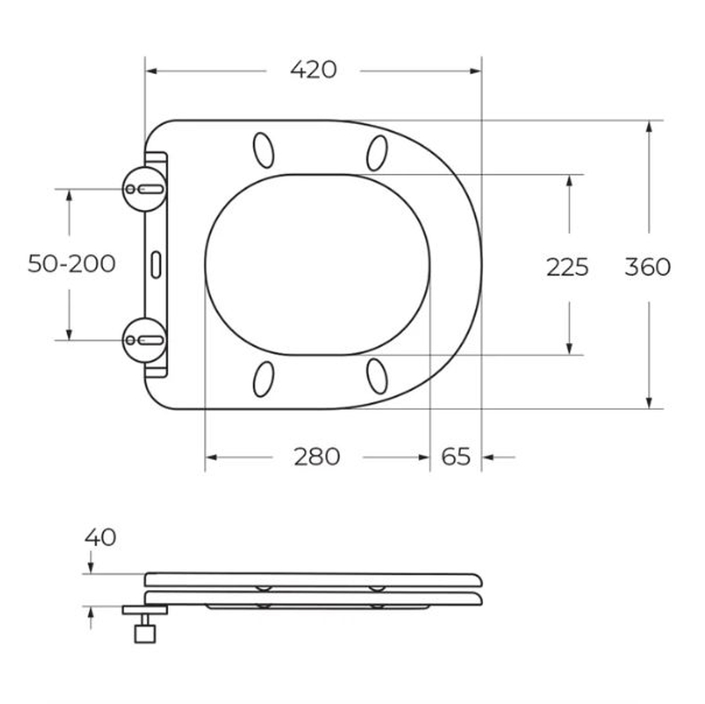 Унитаз подвесной Cezares STYLUS CZR-513-TH-R безободковый с сиденьем CZR-089-SC