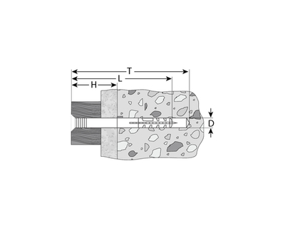 ЗУБР 6 х 60 мм, потайной бортик, 1400 шт, дюбель-гвоздь (4-301340-06-060)
