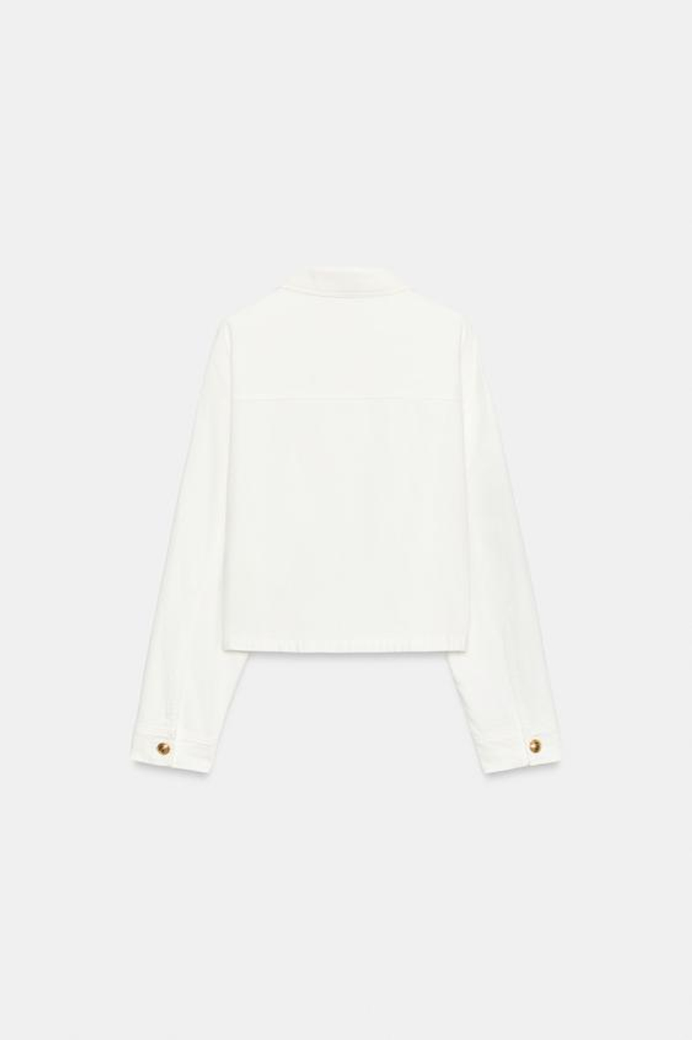 ZARA КУРТКА С ЗОЛОТИСТЫМИ ПУГОВИЦАМИ, БЕЛЫЙ