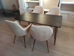 Обеденная группа стол ФАВОРИТ “FAVORITE” + 4 бежевых кресла Кристи “CHRISTY”