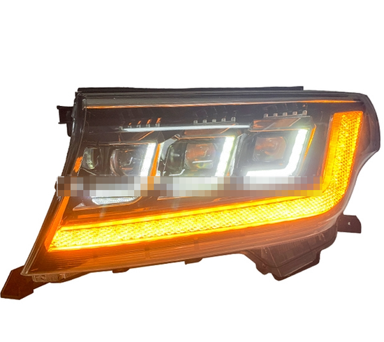 Передние фары Ленд Крузер 200 V6 type [Комплект Л+П; Биксеноновая линза; электрокорректор; яркие ходовые огни]